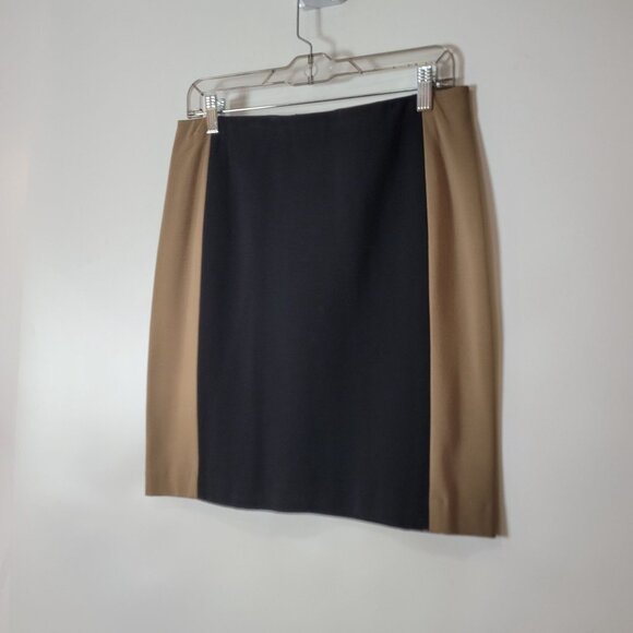 Ann Taylor Black & Tan Colorblock Pencil Skirt - Office - Work - Office Siren - Picture 3 of 9